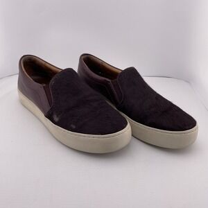 Frye Ivy Dark Plum Cowhide And Leather Loafers Shoes US 7.5‎ M